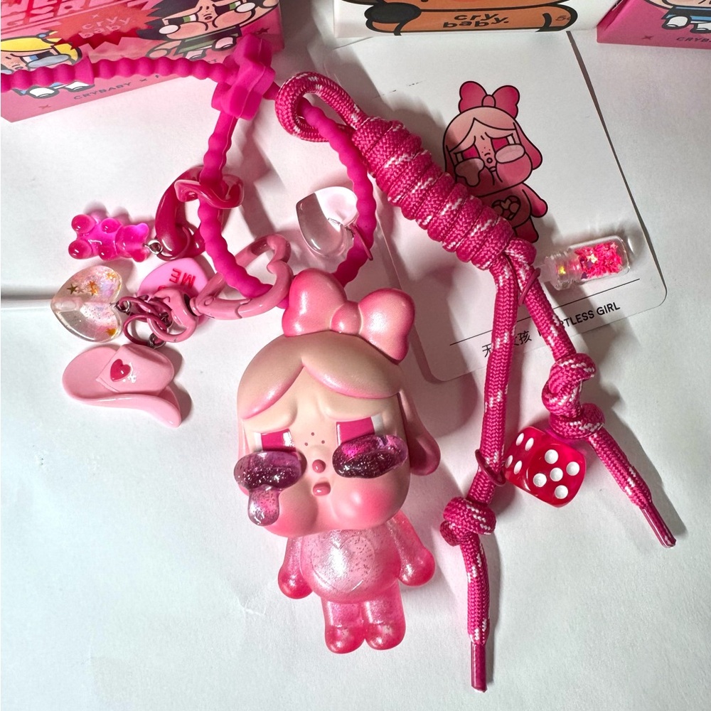 Labubu Popmart Crybaby Crying Again Heartless Girl Cute Bag Charm